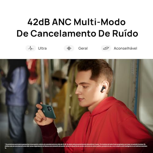 Fone de ouvido sem fio, HUAWEI FreeBuds 5i, até 28 horas de reprodução, cancelamento ativo de ruído 42dB, som de Alta Resolução, Azul glide
