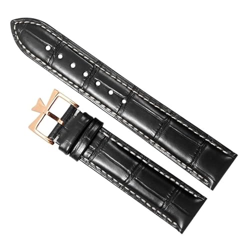 Bande de montre en cuir de remplacement pour sangle VC 19mm à 22mm