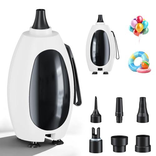 Image of Togvu Electric Balloon Pump, 3-in-1 Portable Air Pump for Inflatables and Balloons, Dual Nozzle Balloon Blower Machine for Latex 260q Foil Balloons 110V Inflator Deflator for Pool Floats Air Mattress