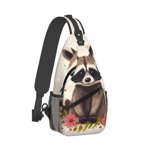 Man's Cross Chest Bag bolso bandolera para senderismo negro miniatura 2