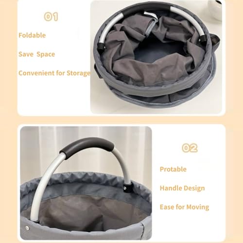 Cleaning Caddy Bag Foldable Bath Basket Beach Bag with Handles Large Capcacity with Outside Pockets 600D Oxford Cloth Waterproof Protable Multi-functional for Outdoor Travel and Household Storage3