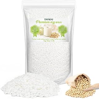 Premium Soy Wax, TRINIDa 100% Natural & Organic Candle Wax, Soy Wax for Candle Making from All-Natural Organic Farm, No Additives, Vegan Cruelty Free (1KG Soy Wax)