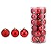 Produktbild WAWJ 24PCS/Pack Weihnachtskugeln Christmas Tree Pendant Ornaments Baubles Weihnachtsbaum Dekoration Ball 4CM Plastic Gift for Xmas Holiday (Rot)