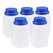 uxcell Plastic Lab Chemical Reagent Bottle 500ml/16.9oz Wide Mouth Sample Sealing Liquid Storage Container Translucent 5pcs