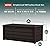 Keter Brightwood 120 Gallon Weatherproof Backyard Deck Box Outdoor Patio Furniture, Lockable Patio Storage Container & Pool Accessory Organizer, Brown