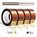 MEBMIK 4 Rolls 20mm x16m(52FT) Heat Tape High Temperature Heat Resistant Tape Heat Transfer Tape for Heat Sublimation Press Vinyl,No Residue
