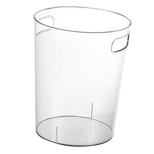 Cubo de basura pequeño con tapa, cubo de hielo con tapa, contenedor de plástico grande para almacenamiento, contenedor de basura, cubo de flores,