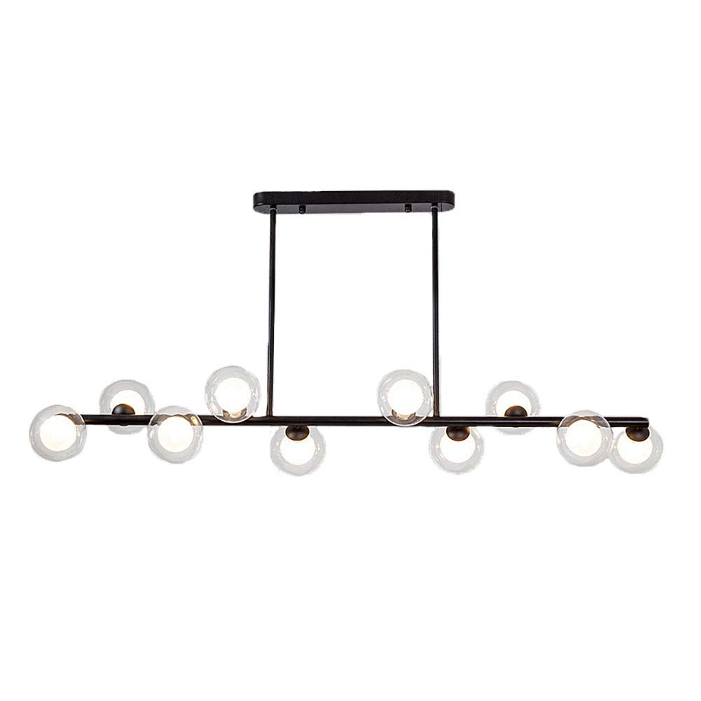 CZYLJLK Brushed Brass Luxurious Lighting,for Cafe Restaurant Corridor,G9 Magic Bean Long,Modern Glass Ball Sputnik During Light,Mid Century Adjustable Ceiling Light-B
