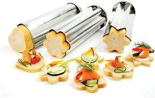 Norpro 3656 Tin Canape Bread Molds, Set of 1, 3 pieces