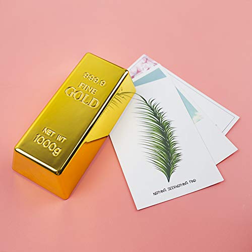 Futureplusx Gold Bar Door Stop, Fake Gold Bar Paperweight Gold Bullion Door Stopper Glittering Gold Brick Decorations #TOP3