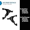 TRQ Front Lower Driver and Passenger Side Control Arm and Ball Joint Set 2 Piece Compatible with 2016-2023 Toyota Tacoma #1