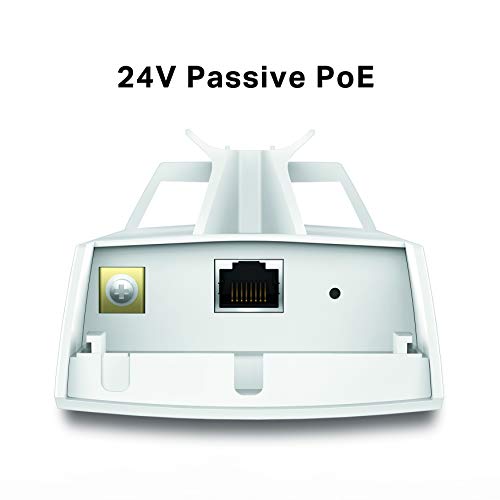 TP-Link-CPE210-CPE-de-Exterior-de-9dBi-en-24GHz-a-300Mbps-5km-Punto-a-Punto-Transmision-Inalambrica-PoE-de-Suministro-Electrico-y-PoE-Adaptador-Incluido