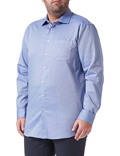 Seidensticker Men's Regular Fit Langarm Hemd Shirt, Blau, 44
