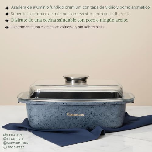 Olla rustidera GOLDMANN en aluminio fundido de alta densidad 5