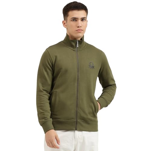 Image of United Colors of Benetton Men's Cotton Hooded Sweatshirt