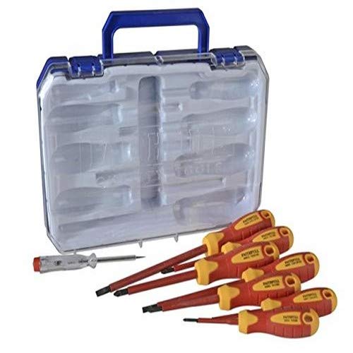 Faithfull SDVDESET7 Soft Grip VDE Screwdriver Set (7 Pieces), Multi-colour - Image 4