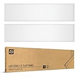 ASD 1x4 LED Flat Panel Light 27W = 70W Equivalent - 5000K (Daylight) Dimmable - 3094 Lm Edge Lit LED Panel - 100-277V Drop Ceiling Indoor Commercial Fixture - cULus Listed DLC Certified, 2 Pack