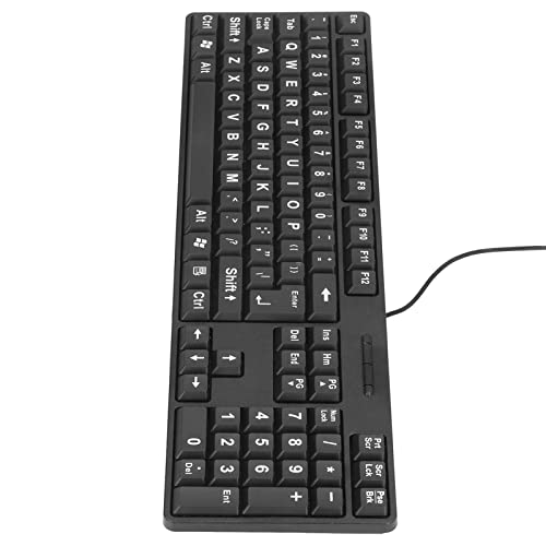 Teclado con letra grande Hidyliu de 104 teclas, la solución plug and play para baja visión