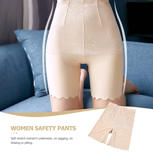 Calças De Segurança Modelador De Barriga Calcinha Feminina De Renda Shorts De Spandex Anti-fricção S