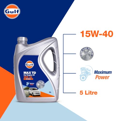 Image of GULF MAX TD 15W-40 - Engine oil that gives maximum power and superior protection for SUVs, MUVs & Crossovers [5 L] - Pack of 1