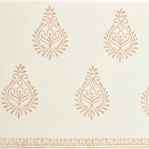 Image of BLOCKS OF INDIA Hand Block Printed Cotton Table Runner for Center /Dining Table(13 x 72 Inches) (Gold)