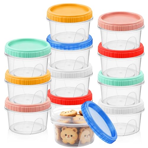 ISUSSER 12 Pack Freezer Containers with Screw On Lids 13oz