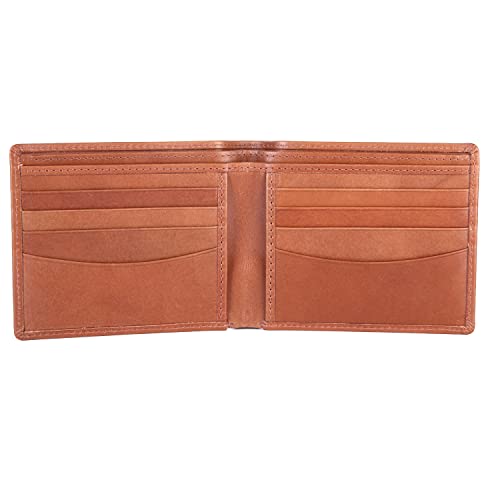 Image of Brooklyn Bridge Genuine Leather Slim Wallets for Men VT Blue Men's Genuine Leather Wallet RFID Blocking Bifold, Branded Quality Mens Wallet, Compact Minimalist, Thin Front Pocket, Stylish Gift Set