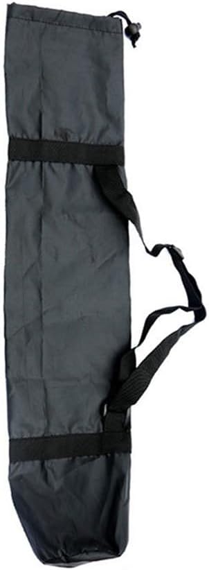 Camping Storage Bag for Folding Chair, Trekking Poles, Yoga Mat, BBQ Grill and Outdoor Gear, Nylon Drawstring Carry Case with Adjustable Shoulder Strap, Black, 17x100cm (23 * 130cm)