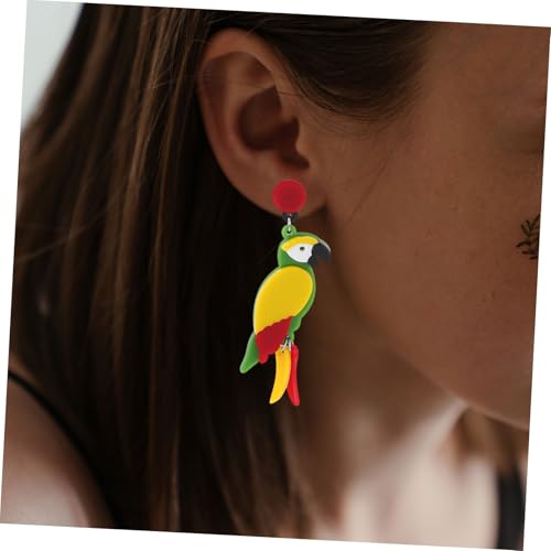 Boucles d'oreilles perroquet en acrylique osez l'originalité