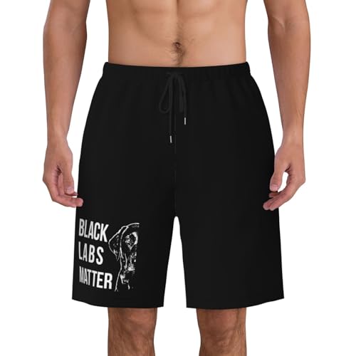 Labrador Black Labs Matter Mens Swim Trunks Quick Dry Board Shorts 7" - Hawaii Beach Swimwear4