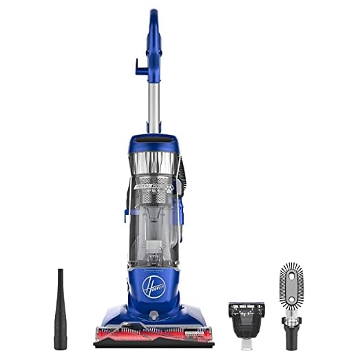 Hoover Total Home Pet Upright Vacuum Cleaner, 44.5"x14"x13", Blue, Clear