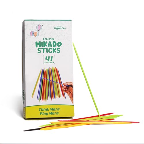 Image of FLYI Mikado Sticks Game for Kids with 41 Colourful Pick-Up Sticks, Fun Multiplayer Indoor Outdoor Board Game Ages 5 Years and Above, Best Return Gift for Kids Birthday Party Activity Play Toy