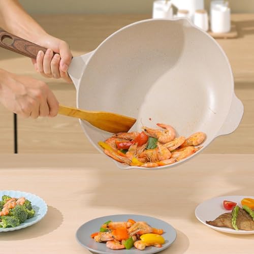 Wok de aluminio fundido 12.6 pulgadas con tapa miniatura 3