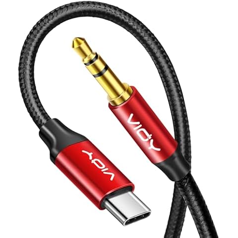 VIOY USB C to Aux 3.3 FT, Type C to 3.5mm Male Aux Cord for Car, USB-C to Headphone Stereo Jack Cable Compatible with iPhone 16/15/Plus/Pro/Pro Max, Galaxy, iPad/Pro/Air Cover