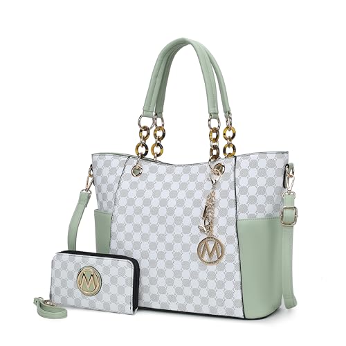 Image of J'OMOR by Mia Tote Bag for Women, Handbag Set with Wallet Top-Handle Bag Vegan Leather Purse