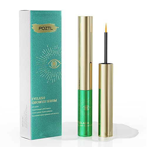 POZTL Eyelash Growth Serum, Upgraded Natural Lash Serum for Eyelash Growth Fast, Advanced Eyelash Serum to Boost Fuller Thicker, Longer, Healthier, Stronger Lashes & Brows, Irritation Free Formula