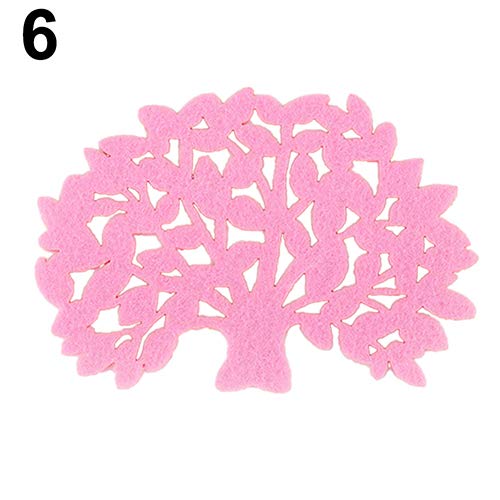 BRUSSELS08 creativo albero a forma di tessuto assorbente sottobicchieri anti -skid isolamento Cup Mat tovaglietta Hot presine sottopentola poggia