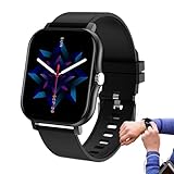 Smartwatch da uomo, orologio fitness impermeabile con touch screen, smart touch watch da uomo, orologio multifunzione wireless con cardiofrequenzimetro e cardiofrequenzimetro