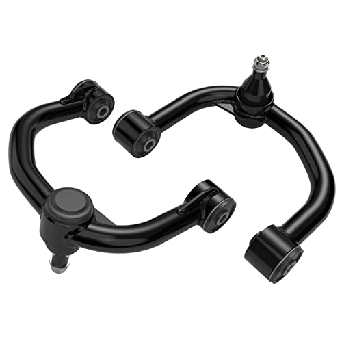 Tezlcad 2 Pcs 2-4" Black Front Upper Control Arms Compatible With For 2004-2022 F150 With Ball Joint, Adjustable Suspension Kit Tubular Arms Lift 2 To 4 Inch, Replacement Oem Factory Suspension Arms #TOP26