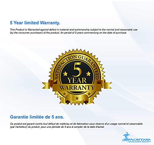 Montana Premium Gas Grill Cover. Innerflow Ventilation Technology, Heavy Duty, Uv, Cold Crack Resistant Waterproof. 5 Years Warranty. 52-Inch, Black #TOP5