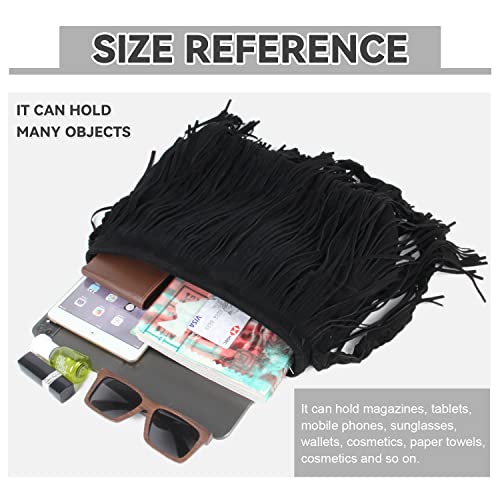 Fecialy Faux Suede Fringe Crossbody Bags for Women Western Hippie Shoulder Bag Messenger Bag Sling Bag4