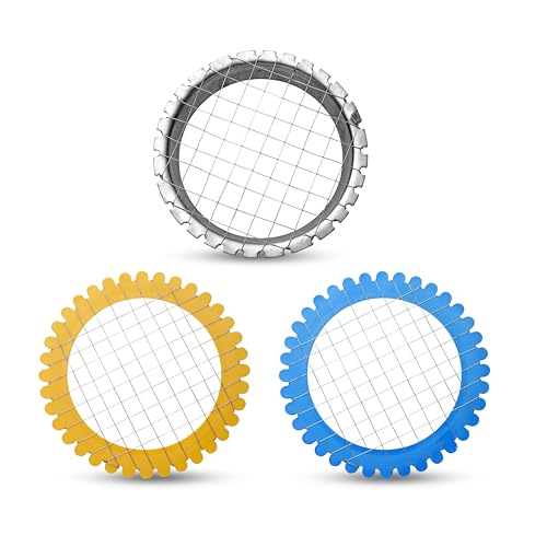 Egg Dicer for Hard Boiled Eggs - Wire Egg Salad Chopper Grid - Metal & Plastic Potato, Carrot & Egg Cutter, Set of 3 - Manual Grid for Salads, Appetizers and Sandwiches