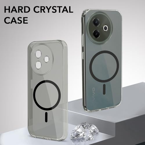 Image of Jkobi Lifetime Anti-Yellow MagSafe Compatible Clear Back Cover Case for Vivo Y39 (Sleek Hard Crystal | Shockproof and Camera Protection)