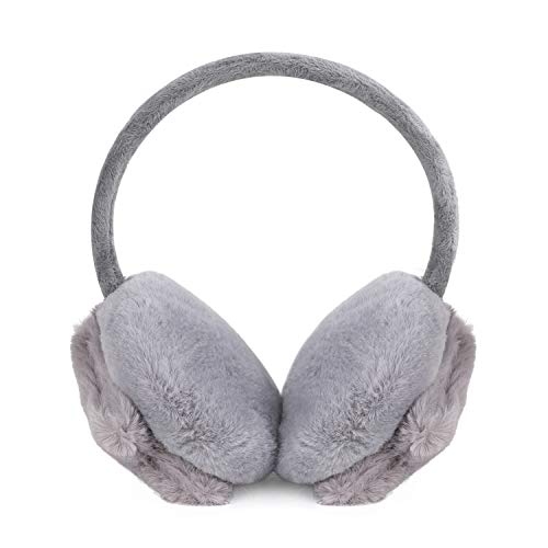Image of JIAHG Boys Girls Cute Cartoon Football Winter Warm Earmuffs Soft Faux Fur Ear Warmers Kids Outdoor Thermal Plush Ear Muffs