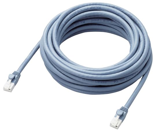 Elecom LD-GPAT/BU7/ID LAN Cable Fixed, CAT6A Nail Breaking Prevention, 26.4 ft (7 m), Blue