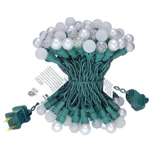 Christmas Lights Warm White 70 LED G15 Glass Blubs Globe String Light Plug in ETL Certified Outdoor Indoor String Light for Holiday Party Christmas Tree Patio Party Garden Yard Gazebo Wedding Decor