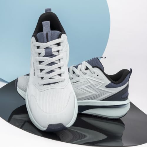 Image of Red Tape Men's Sport Shoes Blue Mesh TPU Round Lace-Up Responsive Sole