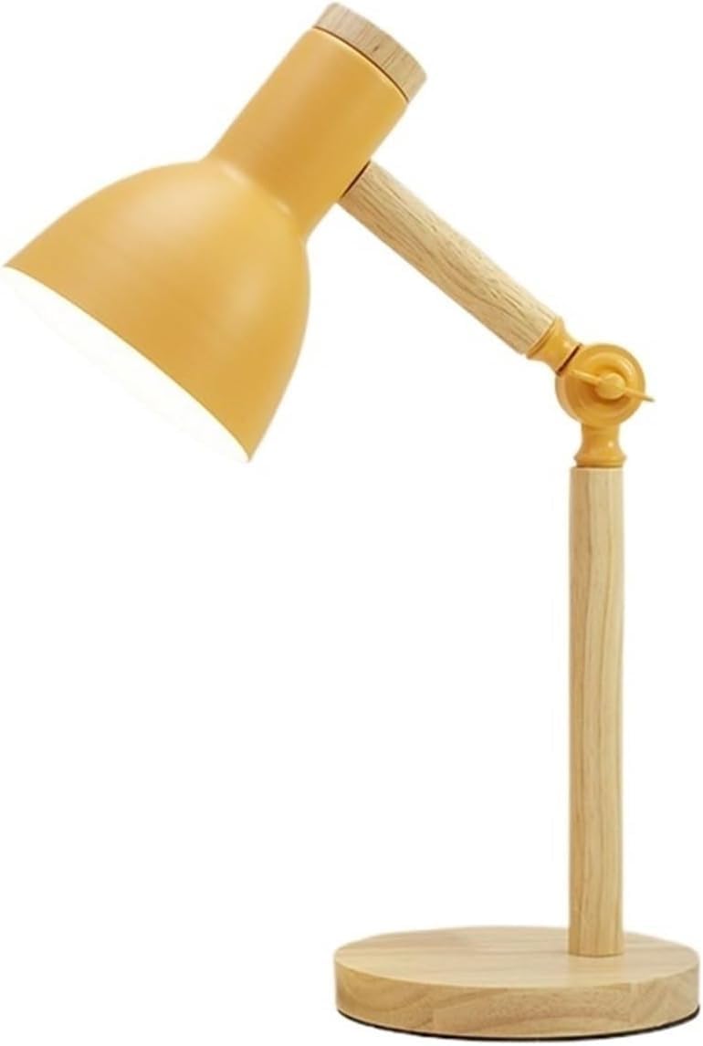 Table Lamp E27 Nordic Wood Desk Lamps Height Adjustable Modern Bedside