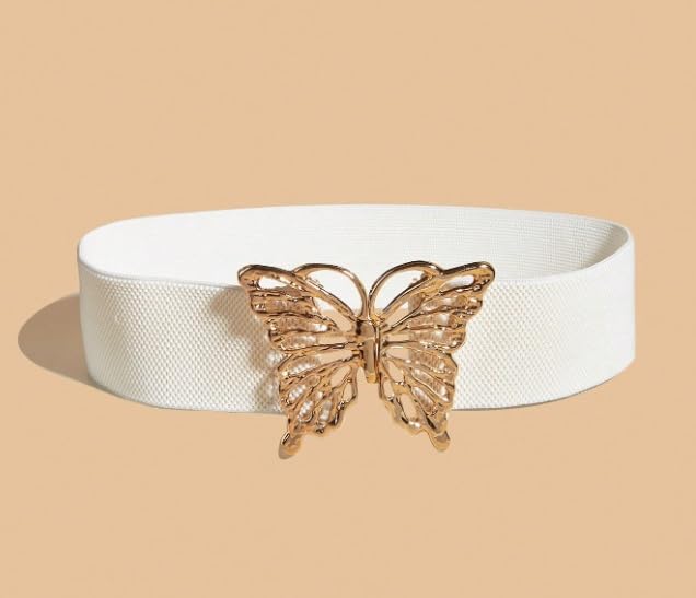 hapani fashion Women’s Stretchable Waist Belt with Double Loop Gold Buckle Adjustable Design for Dresses Jeans Skirts Outfits-picture-53