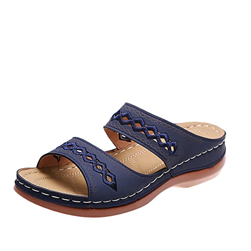 Sandales de coin d'été bleues idéales pour les soirées en terrasse